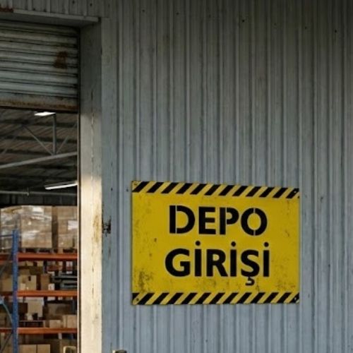 Depo Girişi Tabela Stencil Şablon