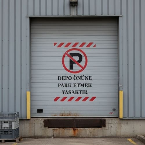 Depo Önüne Park Etmek Yasaktır Stencil Şablon