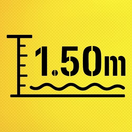 1.5 Metre Su Derinliği Uyarı Stencil Şablon