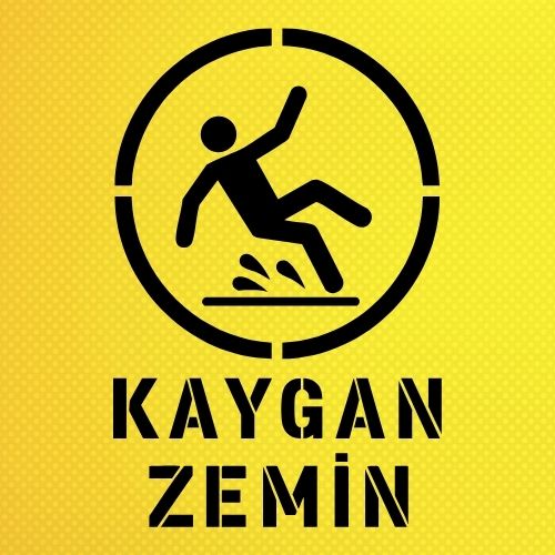 Kaygan Zemin Stencil Şablon