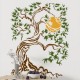 Ağaç ve Güneş Stencil Şablon BC00167 Ağaç ve Güneş Stencil Şablon BC00167