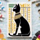 Antik Mısır Bastet Stencil Şablon Antik Mısır Bastet Stencil Şablon