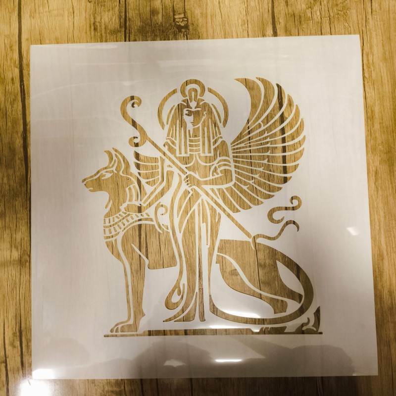 Antik Mısır İsis Stencil Şablon D00294