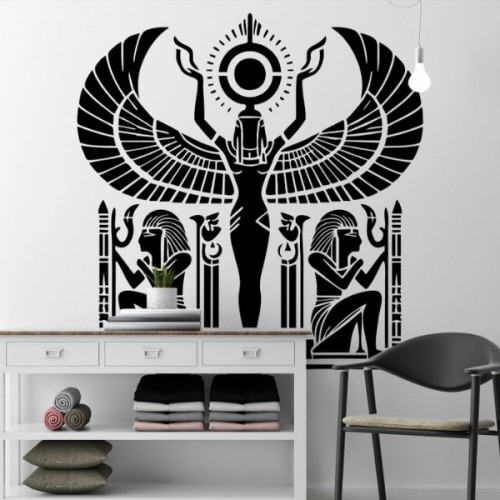 Antik Mısır Deseni Tarihi Stencil Şablon