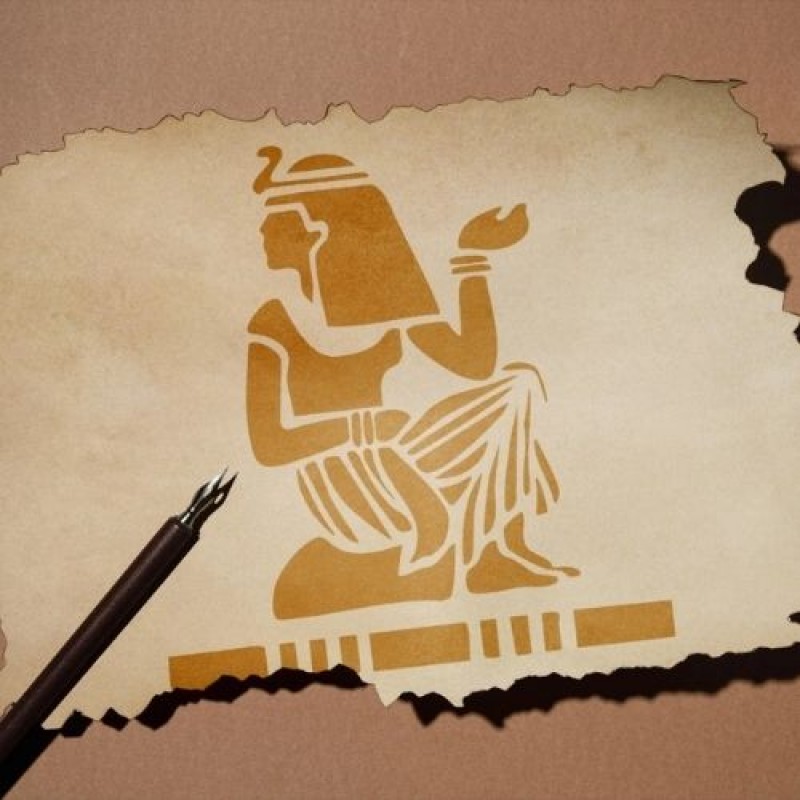 Antik Mısır Maat Stencil Stencil Şablon T00160
