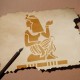 Antik Mısır Maat Stencil Stencil Şablon T00160