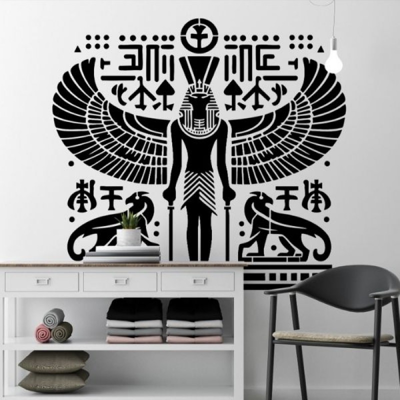 Antik Mısır Deseni Stencil Kalıbı