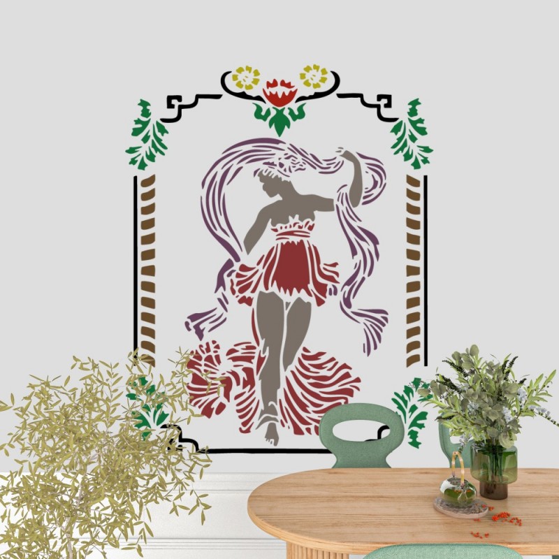 Antik Yunan Desenleri Stencil Şablon T00144