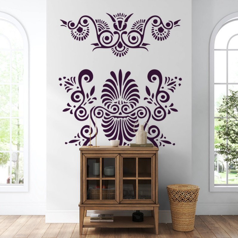 Antik Yunan Sembolleri Stencil Şablon T00145