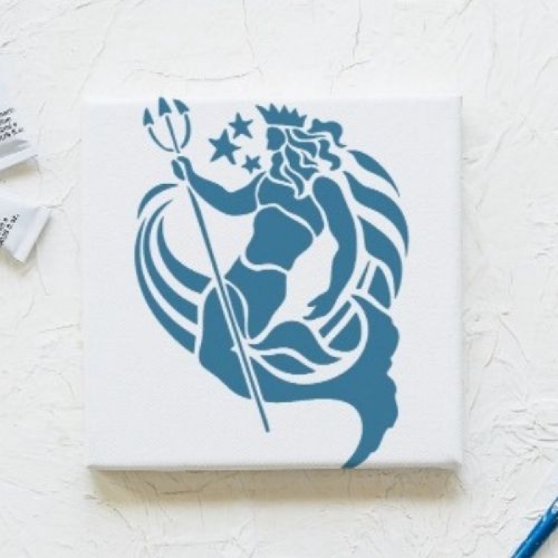 Antik Yunan Posedion Stencil Şablon
