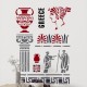 Antik Yunan Figürleri Stencil Şablon T00152 Antik Yunan Figürleri Stencil Şablon T00152