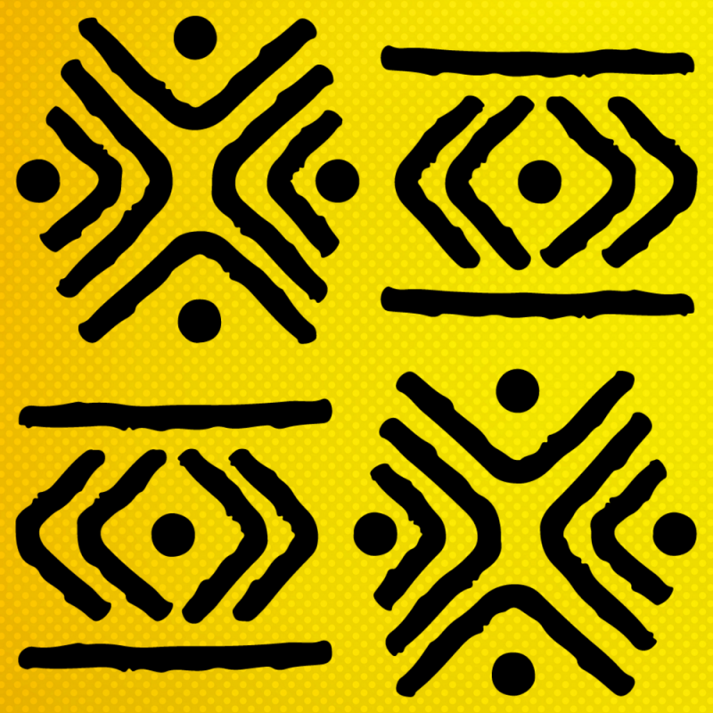 Küba Ardışık Desen Stencil Şablon
