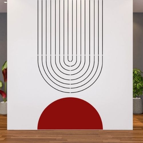 Bauhaus Desen Stencil Şablon
