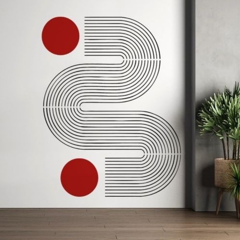 Geometrik Çizgi Bohem Desen Stencil Şablon