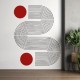 Geometrik Çizgi Bohem Desen Stencil Şablon Geometrik Çizgi Bohem Desen Stencil Şablon