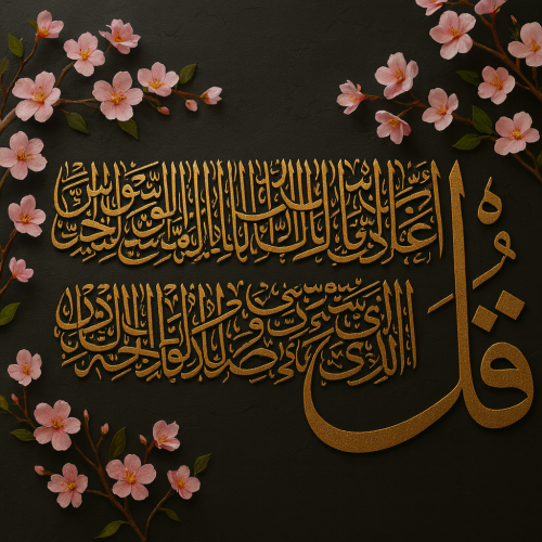 Nas Suresi 114 Hat Sanatı Stencil Şablon