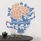 Çay Fincanı ve Çiçek Stencil Şablon Çay Fincanı ve Çiçek Stencil Şablon
