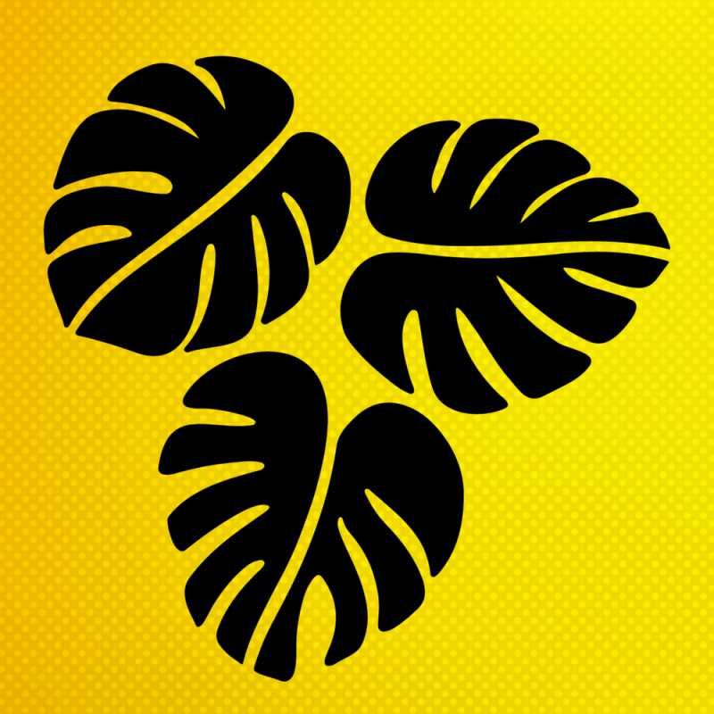 Deve tabanı (Monstera çiçeği) Stencil Şablon Deve tabanı (Monstera çiçeği) Stencil Şablon