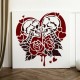 İskelet Aşk ve Gül Stencil Şablon İskelet Aşk ve Gül Stencil Şablon
