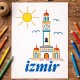 İzmir Saat Kulesi Deseni Stencil Şablon