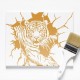 Dekoratif Kaplan Deseni Stencil Şablon Dekoratif Kaplan Deseni Stencil Şablon