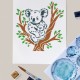 Koala ve Ağaç Stencil Şablon Koala ve Ağaç Stencil Şablon