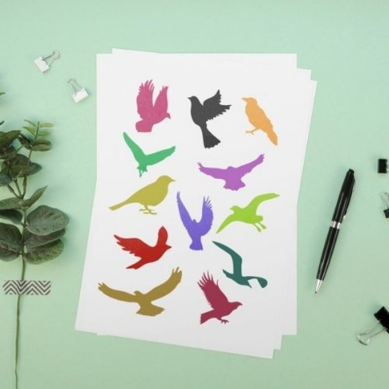 Kuş Sürüsü Stencil Şablon