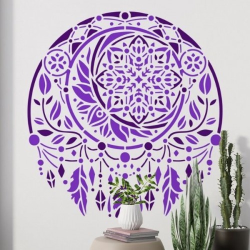 Mandala Düş Kapanı Stencil Şablon