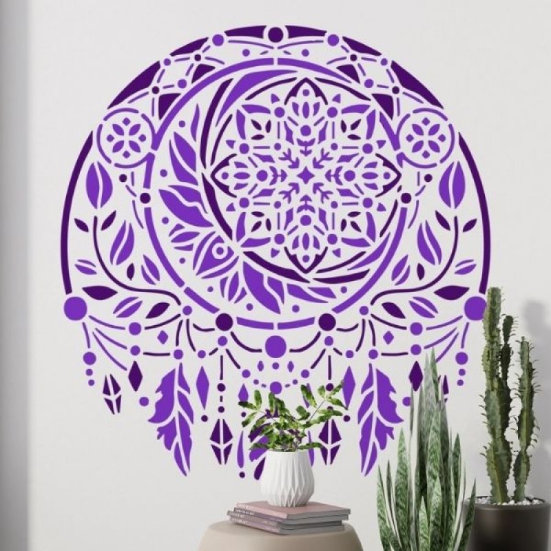 Mandala Düş Kapanı Stencil Şablon