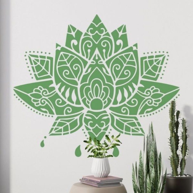 Mandala Lotus Stencil Şablon
