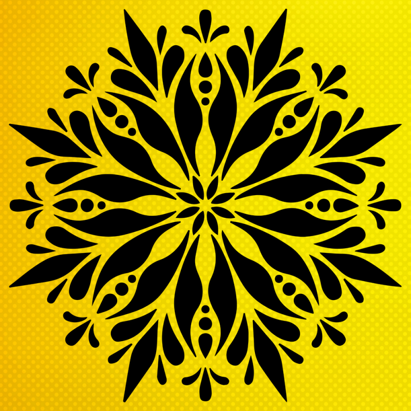 Mandala Stencil Boyama Deseni M00003 Mandala Stencil Boyama Deseni M00003