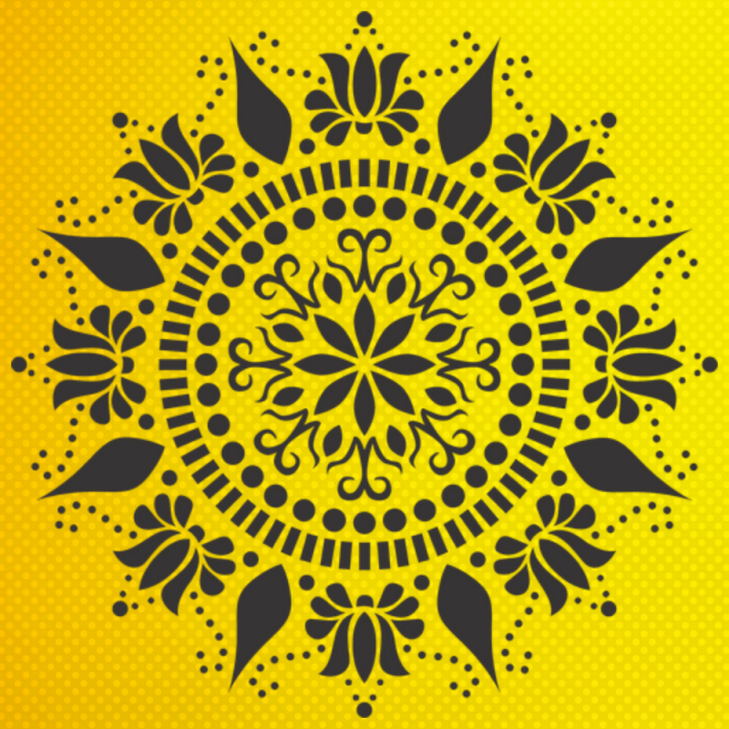 Mandala Stencil Boyama Şablonu Mandala Stencil Boyama Şablonu