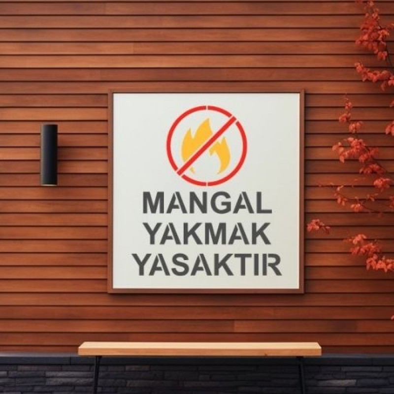 Mangal Yakmak Yasaktır Stencil Şablon