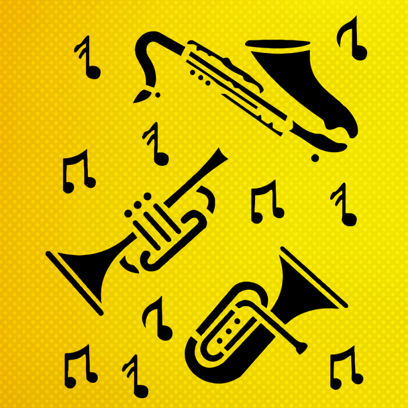 Müzik Nota Stencil Şablon Müzik Nota Stencil Şablon