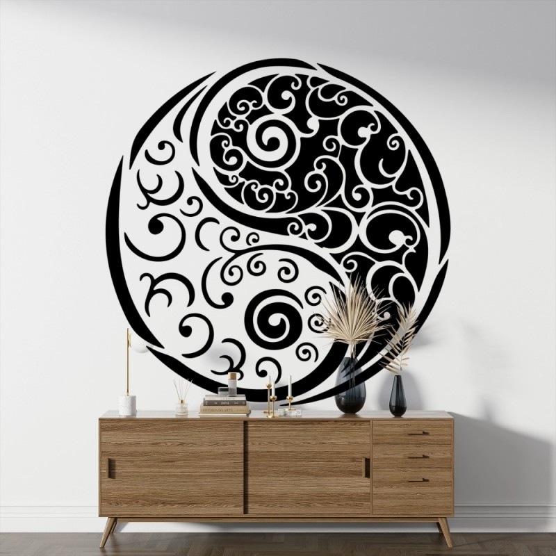 Çin  Yin Yang sembolü Stencil Şablon