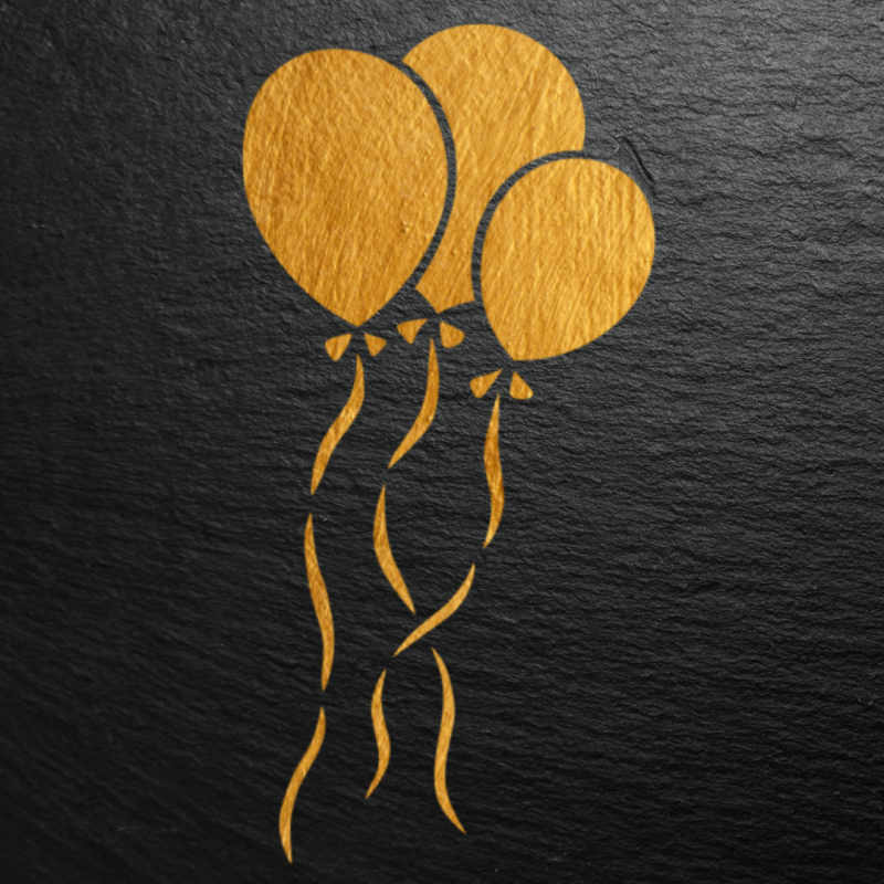 Balon Stencil Boyama Şablonu Balon Stencil Boyama Şablonu