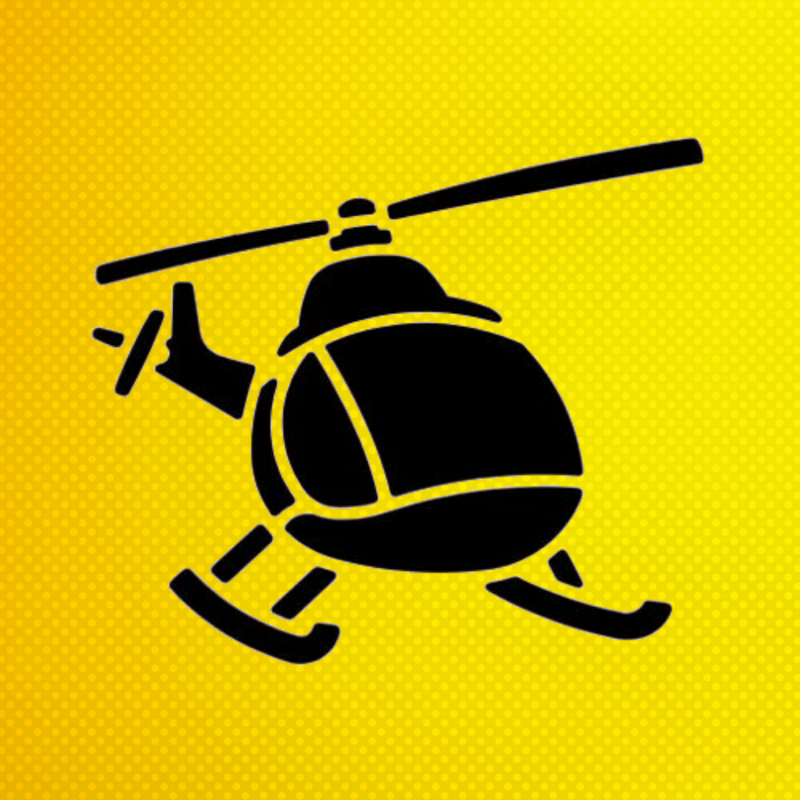 Helikopter Stencil Boyama Şablonu Helikopter Stencil Boyama Şablonu