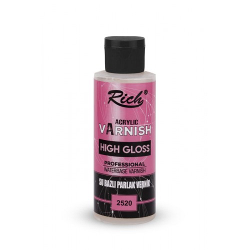 Rich High Gloss Su Bazlı Parlak Vernik 120cc